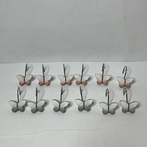 Set Of 12 Lisa Audit Butterfly Shower Curtain Hooks